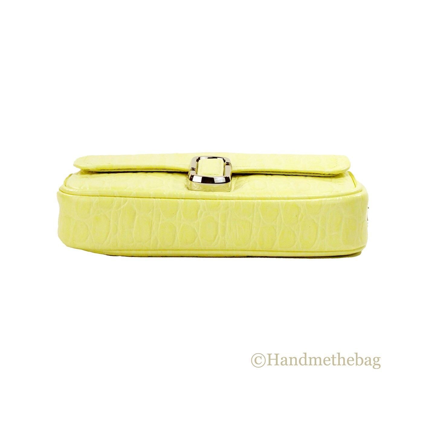 Marc Jacobs The Mini Shoulder Bag Yellow Embossed Leather Crossbody Bag