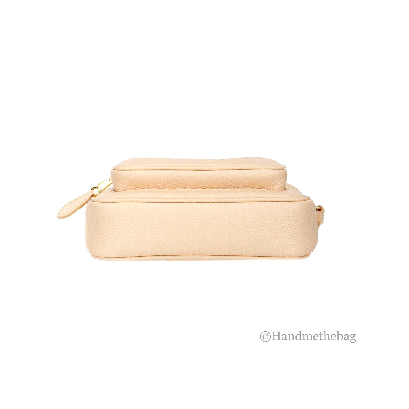 Burberry Small Branded Peach Pink Grainy Leather Camera Crossbody Bag