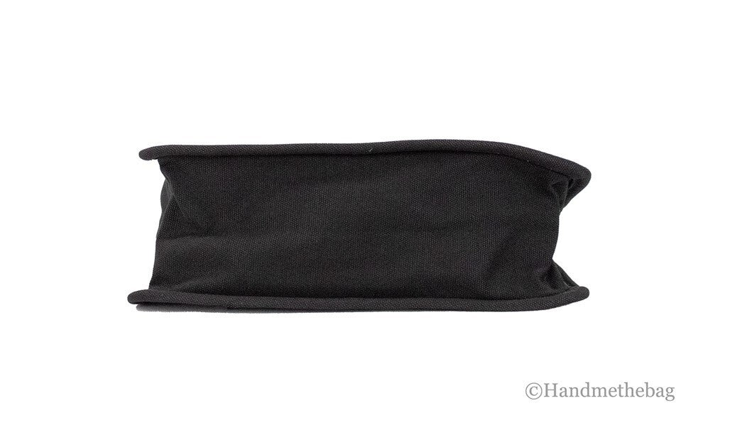 Marc Jacobs Medium Black Canvas Fabric Shoulder Convertible Tote Purse Bag
