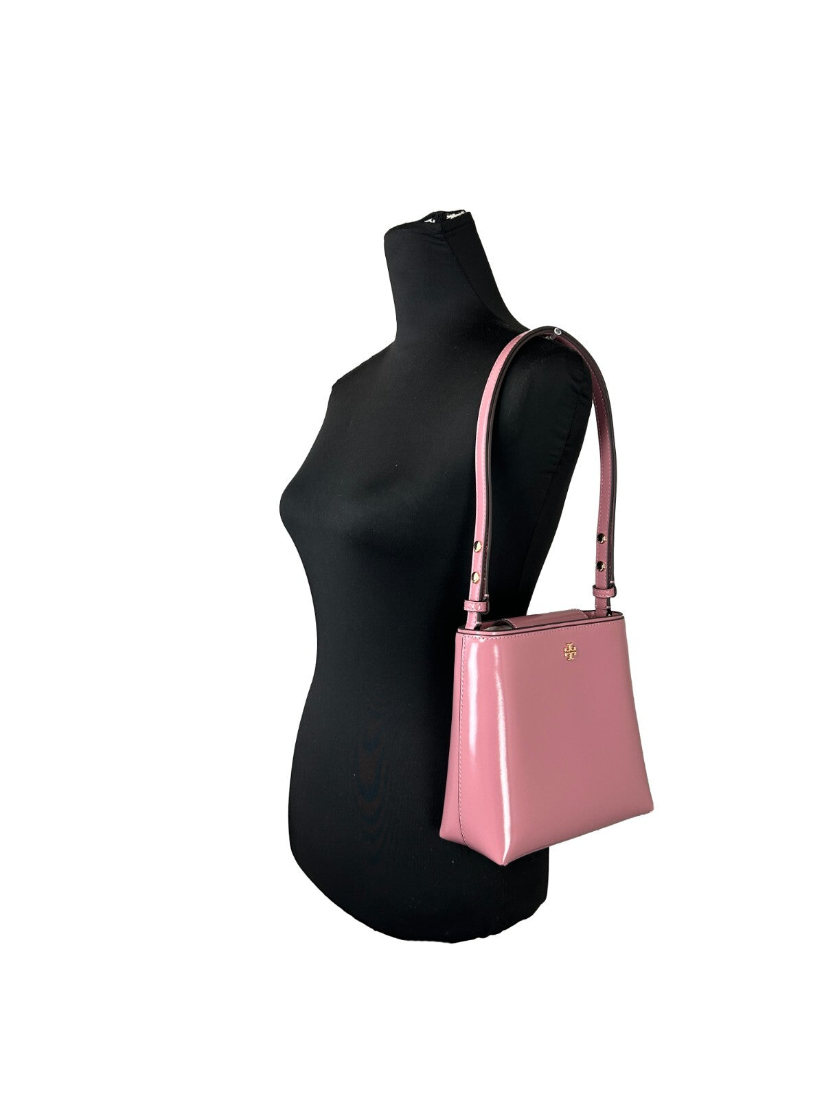 Tory Burch Patent Emerson Small Bucket Bag Purse