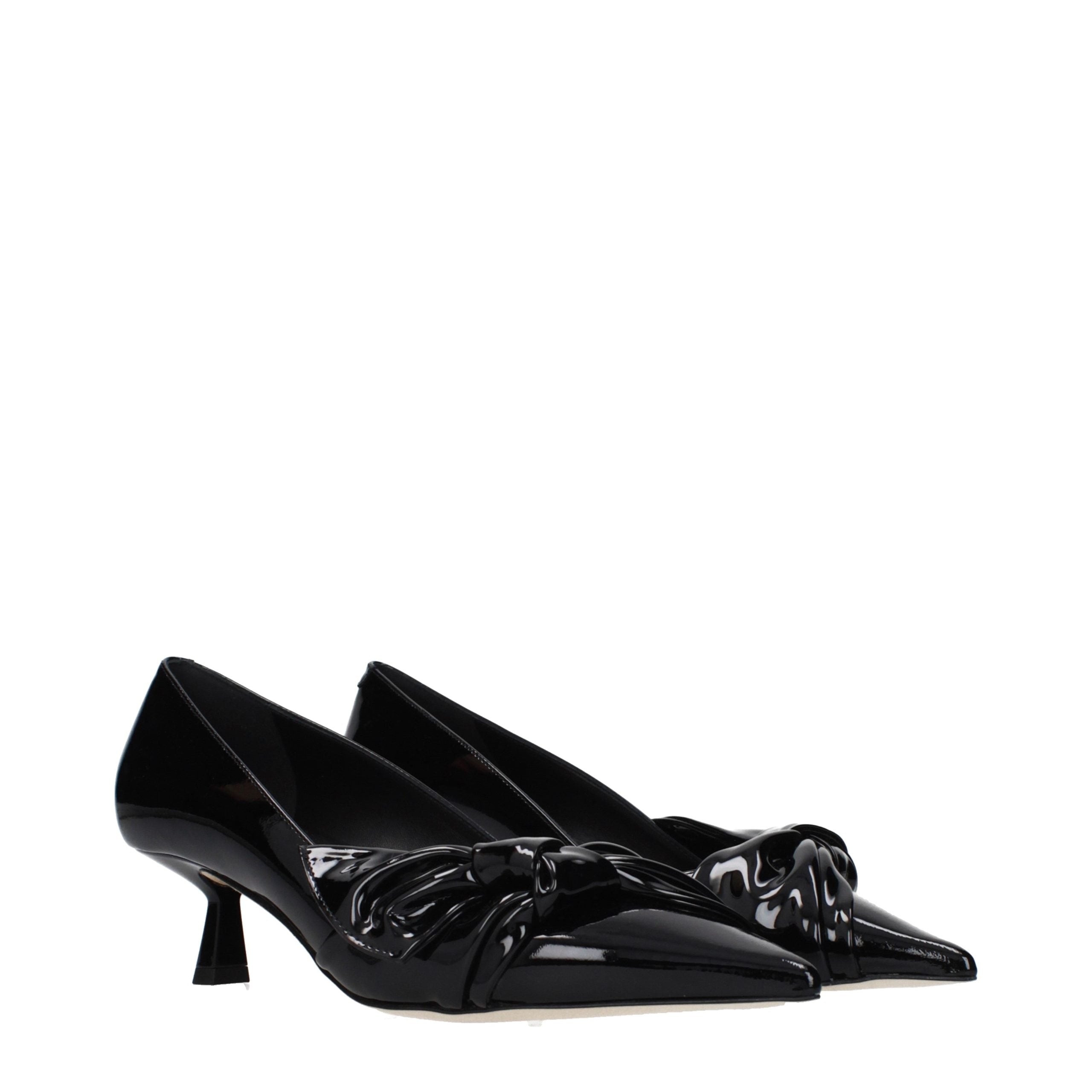 Jimmy Choo Black Leather High Heel Pumps