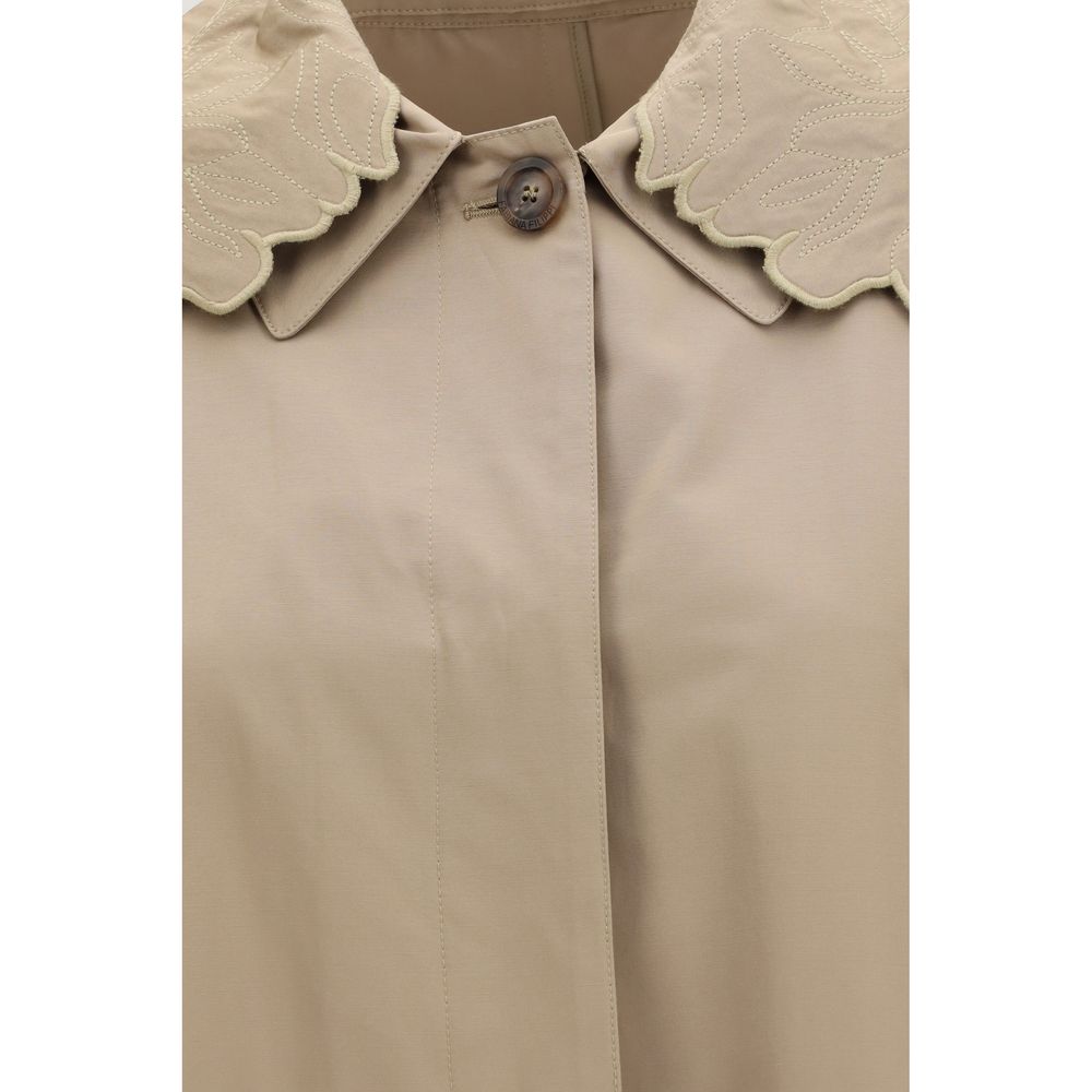 Fabiana Filippi Beige Polyester Coat
