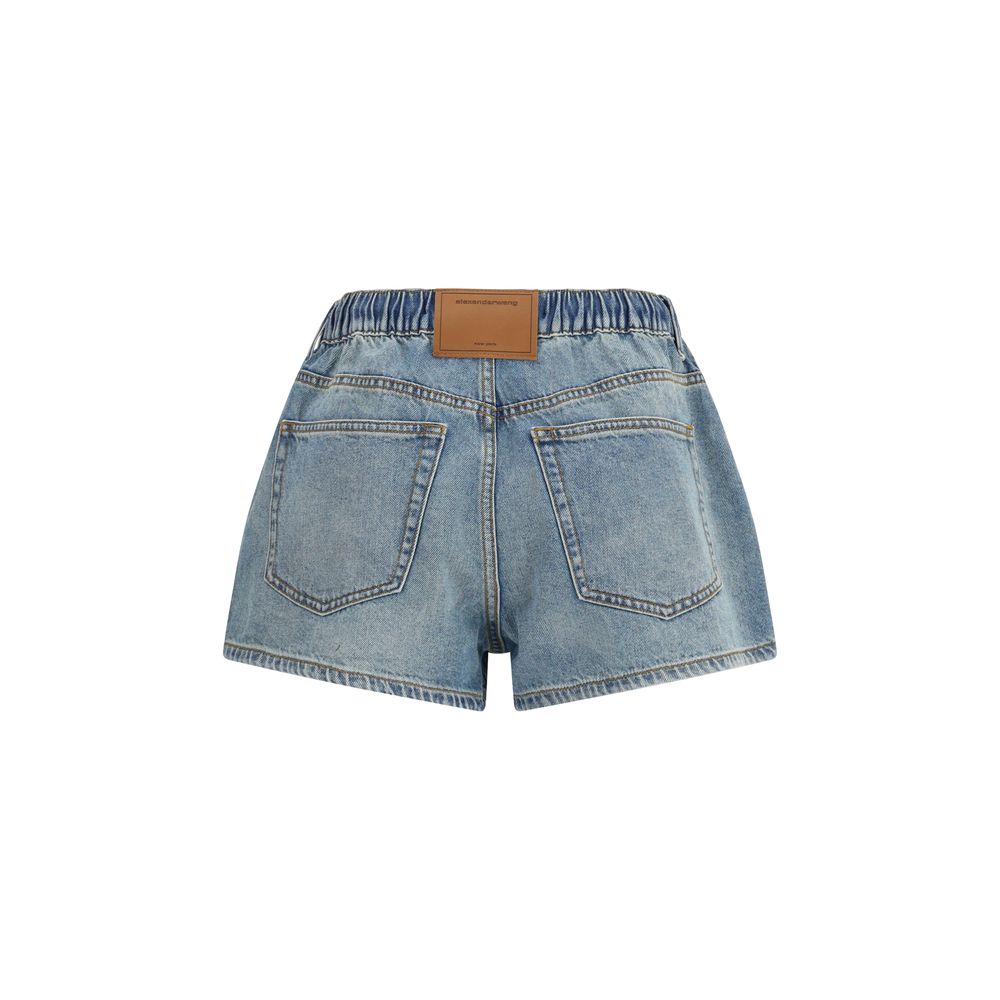 Alexander Wang Blue Cotton Bermuda Shorts