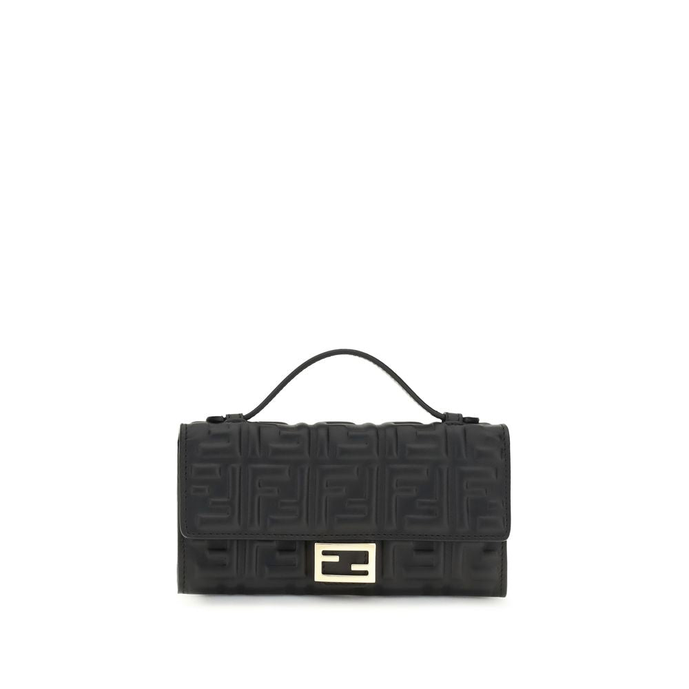 Fendi Black Lamb Ovis Aries Aries Shoulder Bag