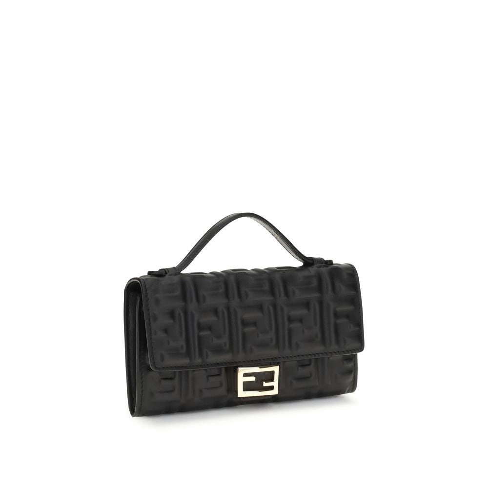 Fendi Black Lamb Ovis Aries Aries Shoulder Bag