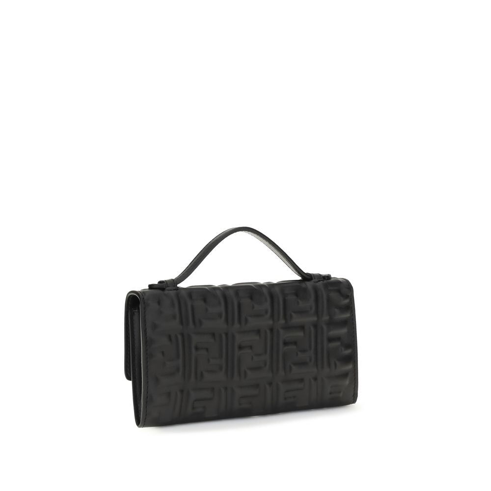 Fendi Black Lamb Ovis Aries Aries Shoulder Bag