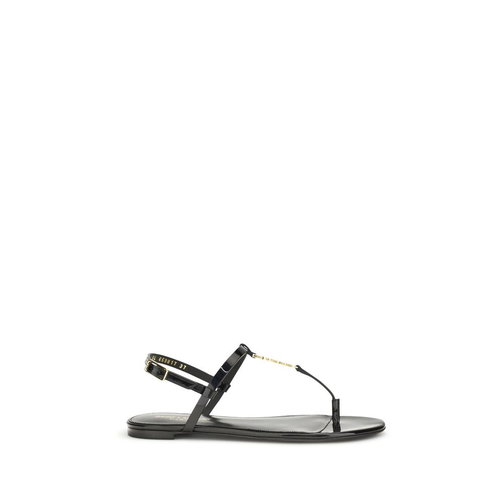 Saint Laurent Black Calf Leather Bos Taurus Ballet Flats