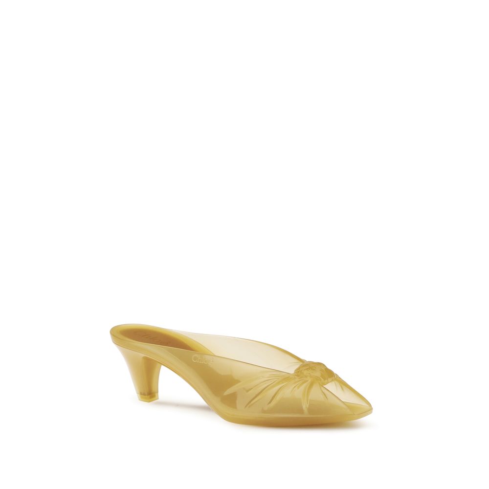Chloé Beige Rubber Mules