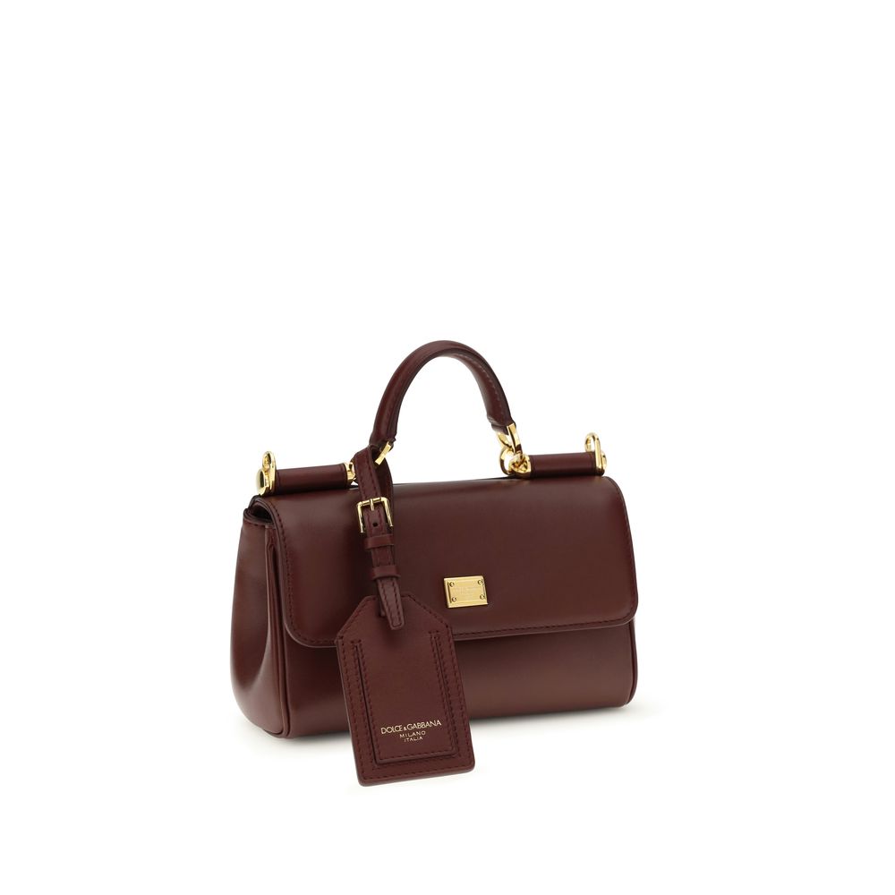 Dolce & Gabbana Bordeaux Calf Leather Bos Taurus Shoulder Bag