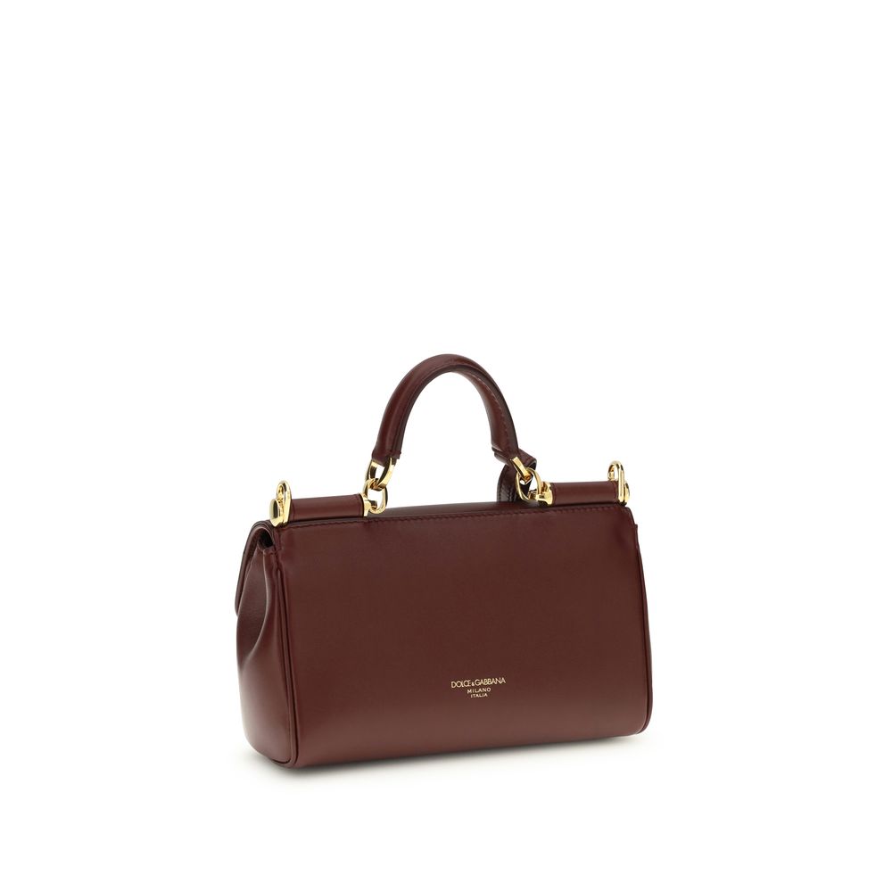 Dolce & Gabbana Bordeaux Calf Leather Bos Taurus Shoulder Bag