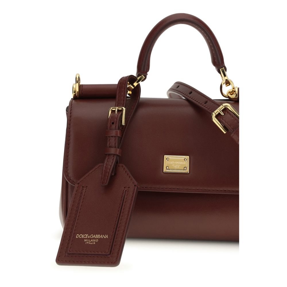 Dolce & Gabbana Bordeaux Calf Leather Bos Taurus Shoulder Bag