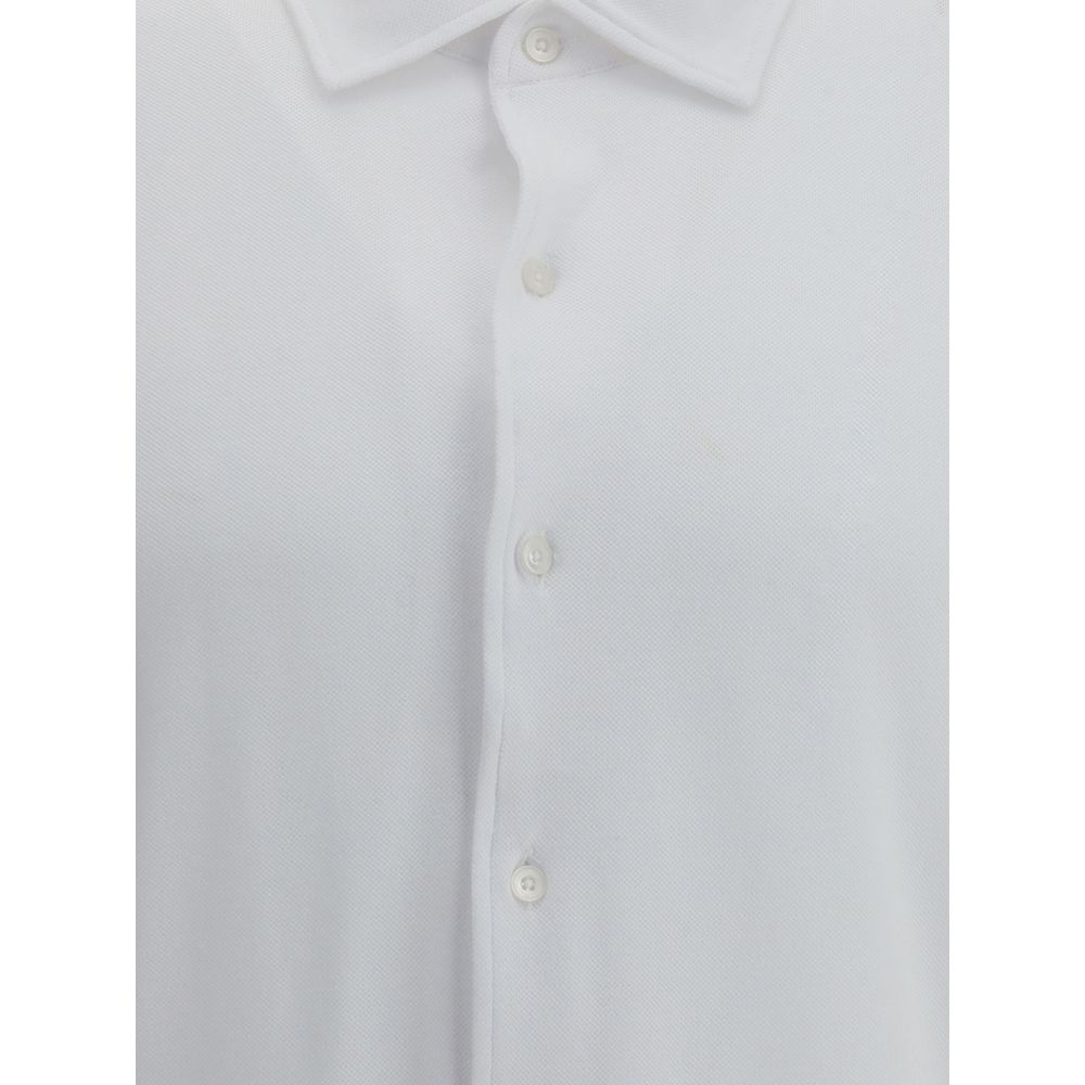 Brooksfield White Cotton Polo Shirt
