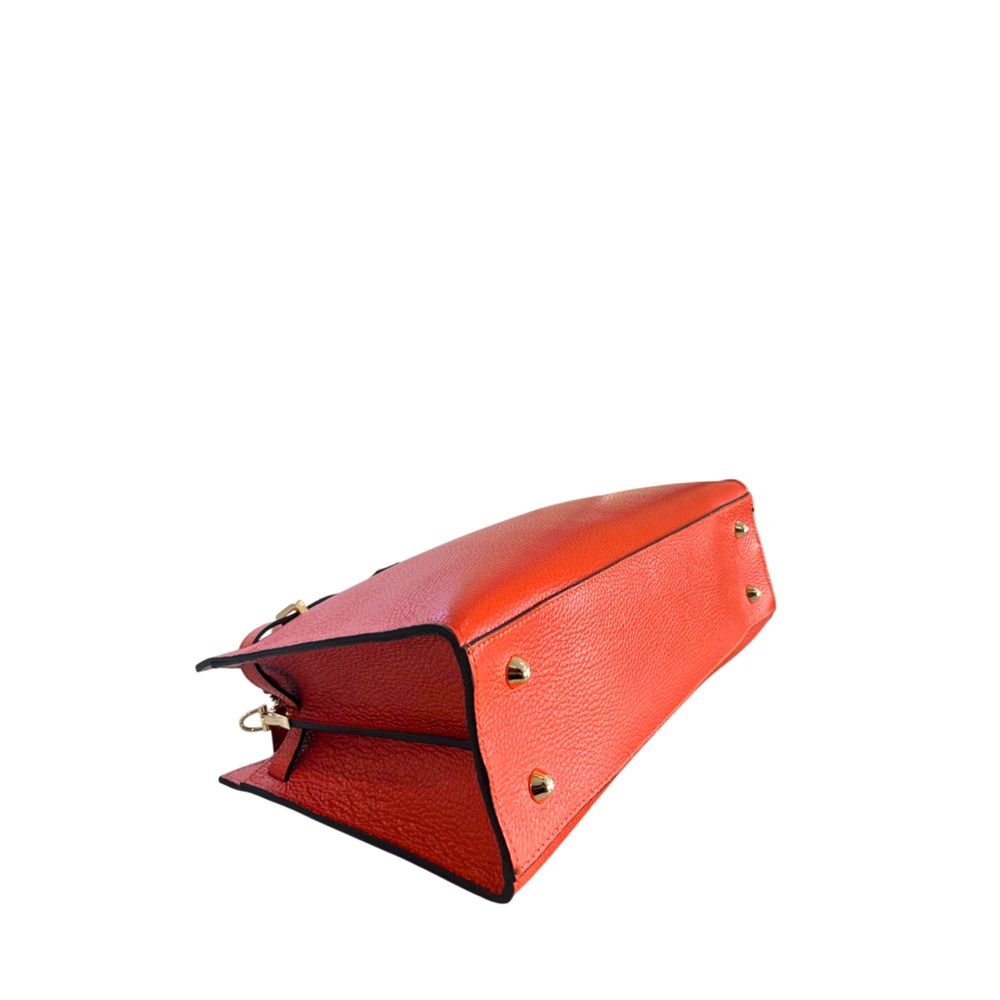Baldinini Trend Orange Cowhide Shoulder Bag
