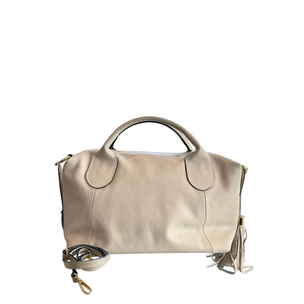 Baldinini Trend Beige Cowhide Shoulder Bag