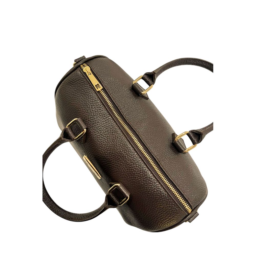 Baldinini Trend Brown Cowhide Shoulder Bag
