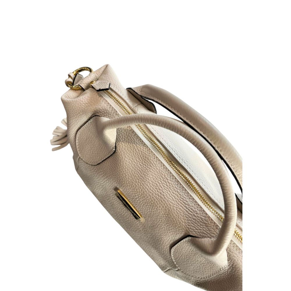 Baldinini Trend Beige Cowhide Shoulder Bag