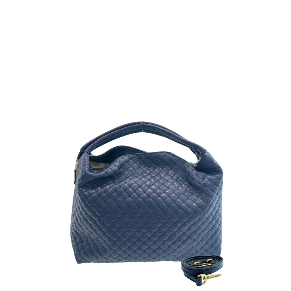 Baldinini Trend Blue Cowhide Shoulder Bag