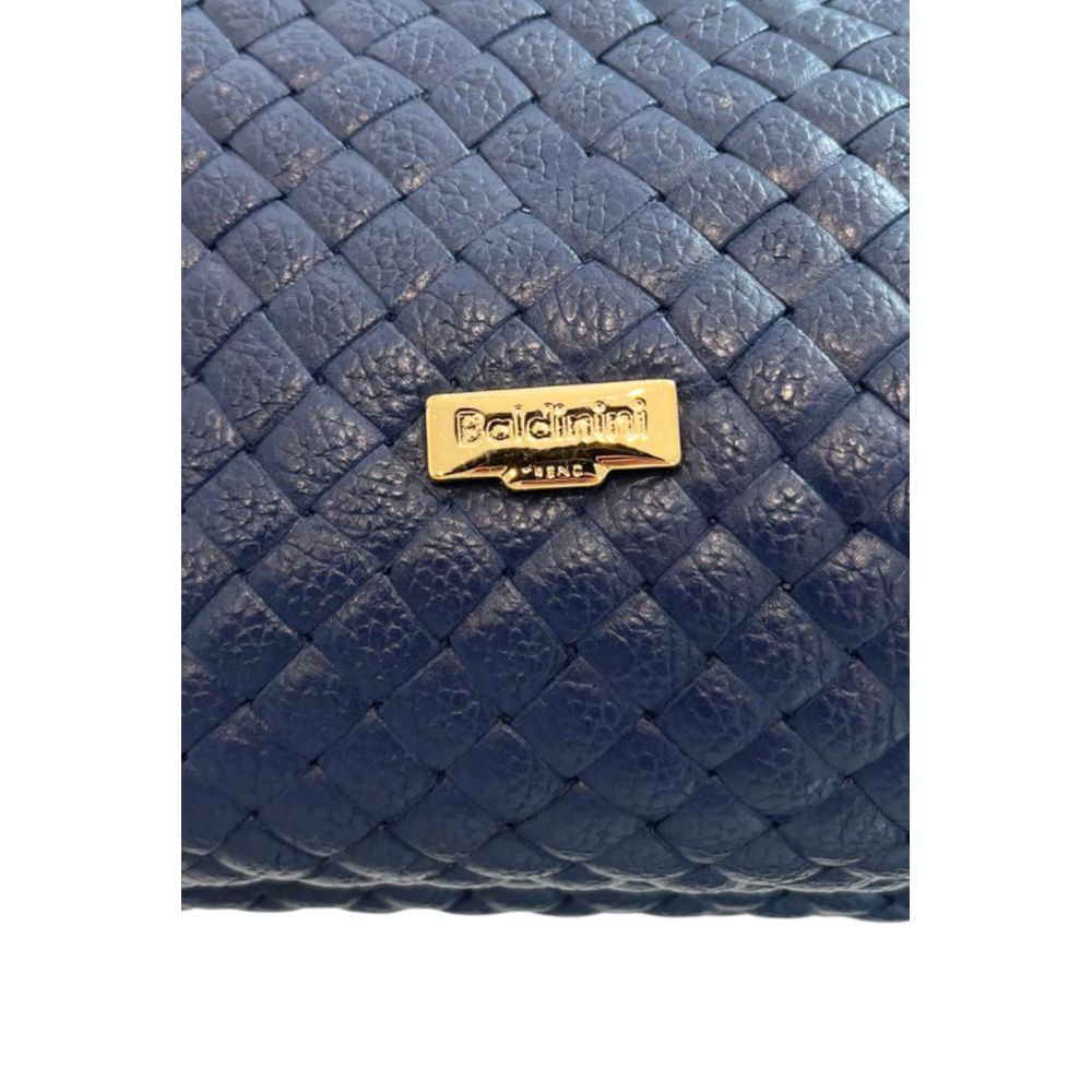 Baldinini Trend Blue Cowhide Shoulder Bag