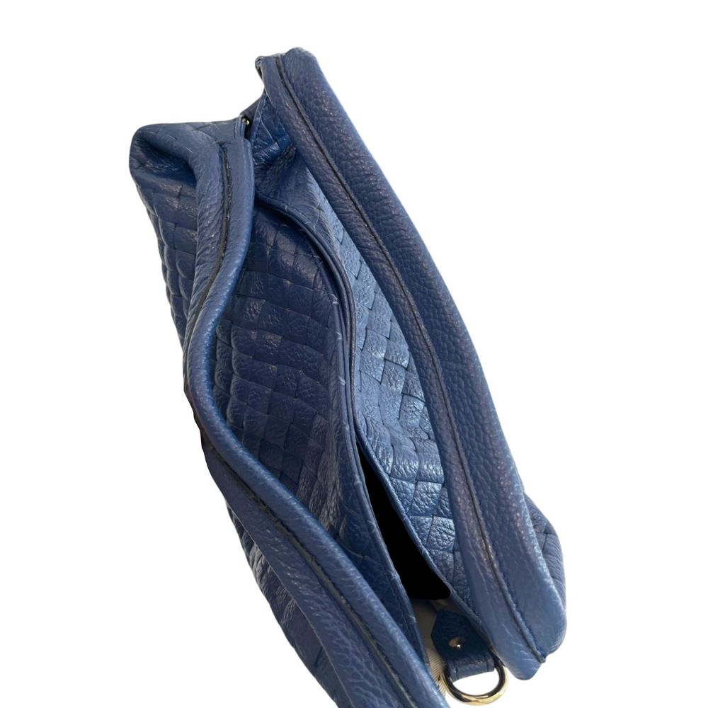 Baldinini Trend Blue Cowhide Shoulder Bag