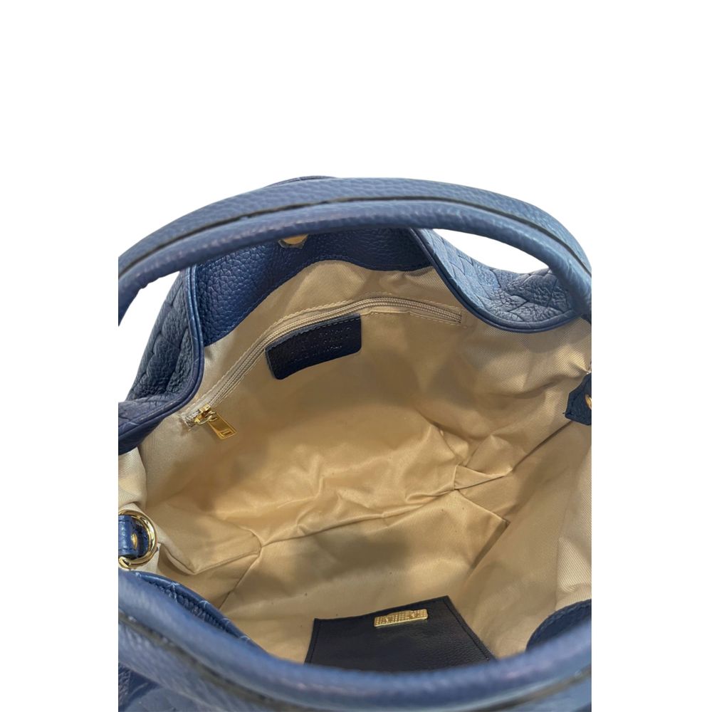 Baldinini Trend Blue Cowhide Shoulder Bag