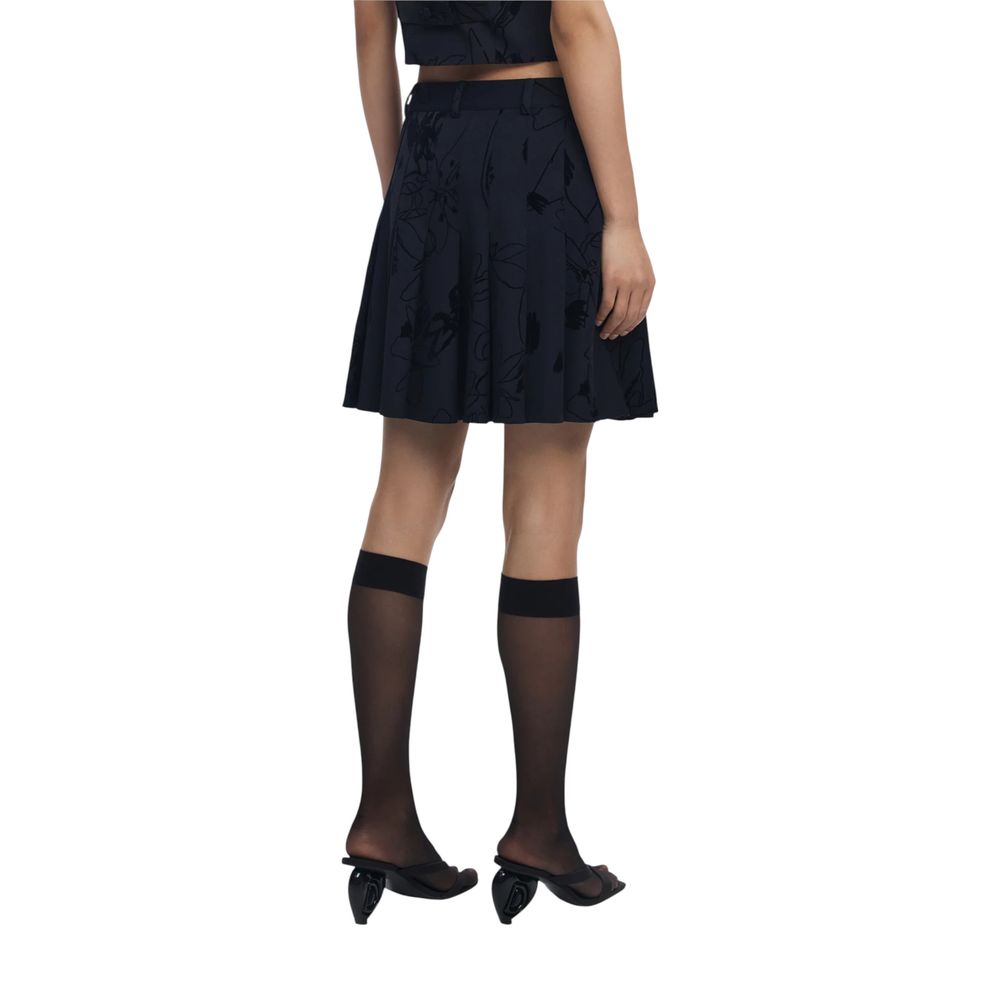 Desigual Black Polyester Mini Skirt