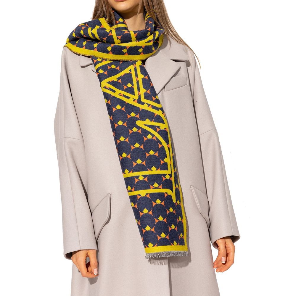 Lanvin Blue Silk Scarf