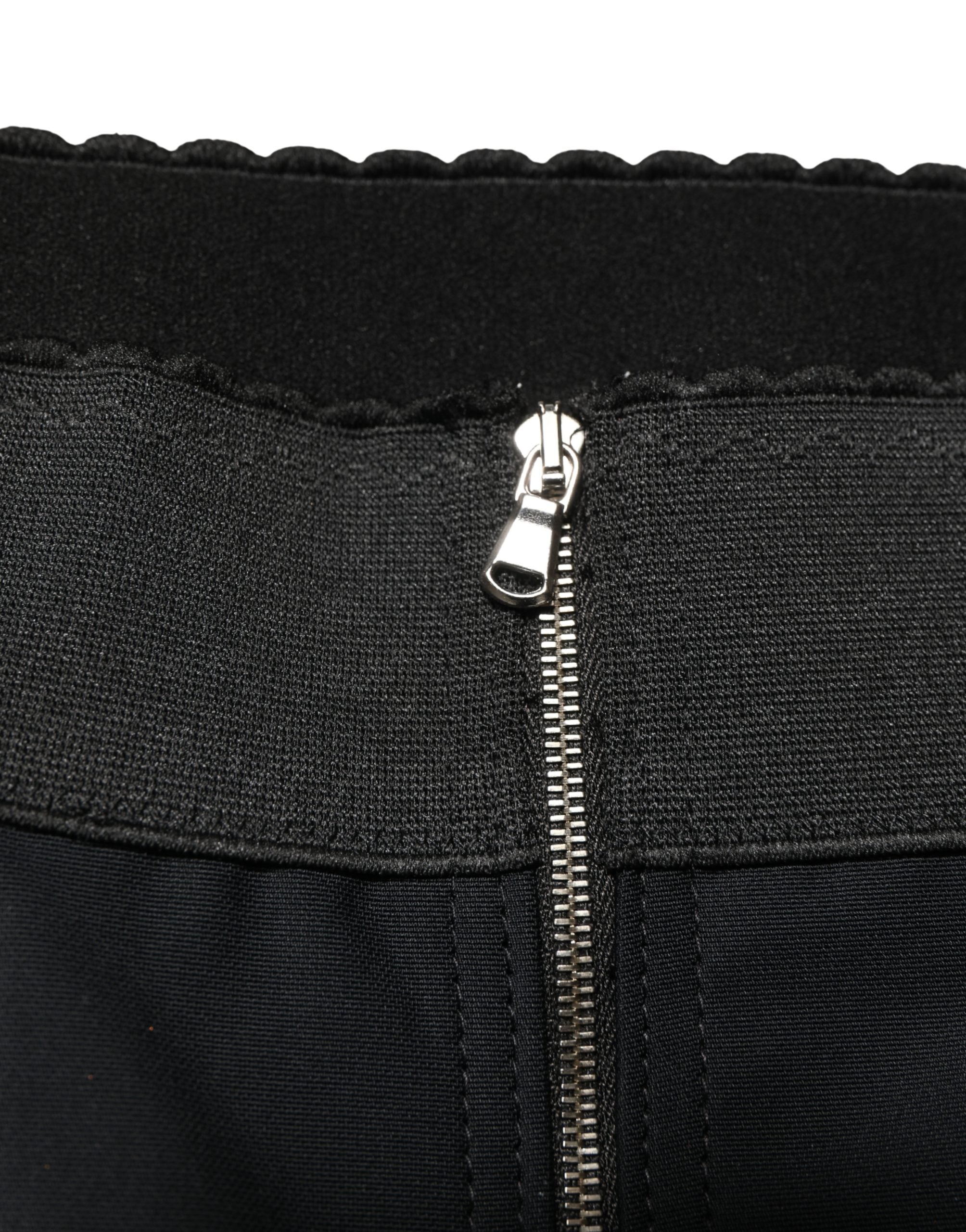 Dolce & Gabbana Black Silk Blend High Waist Girdle Panty Underwear