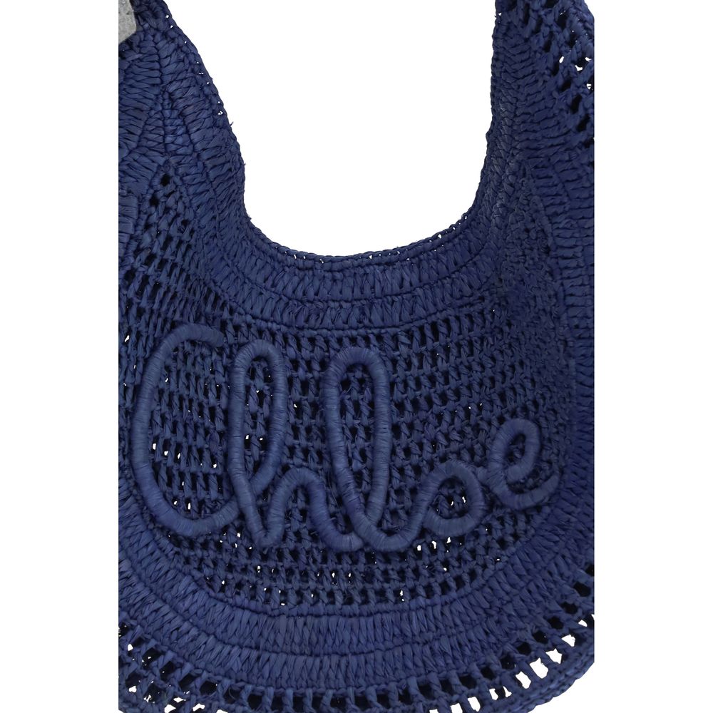 Chloé Black Raffia Shoulder Bag