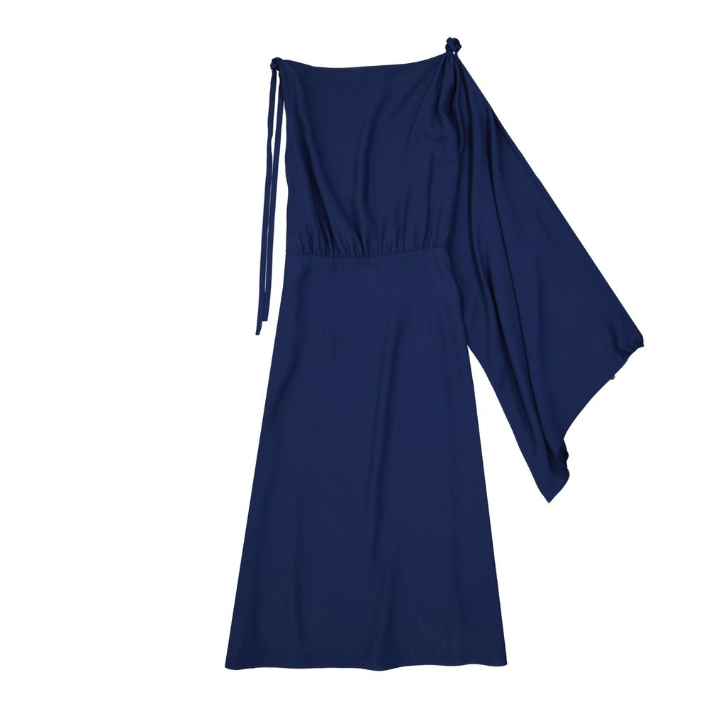 Prada Blue Acetate Cocktail Dress