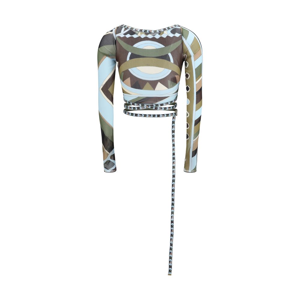 Emilio Pucci Bicolor Polyamide Pattern Shirt