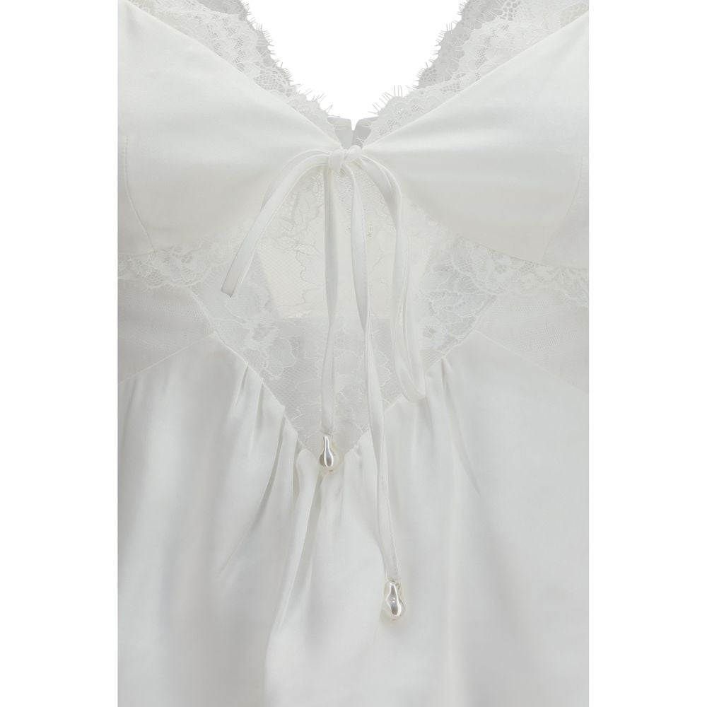 Self-Portrait White Polyester Blouse