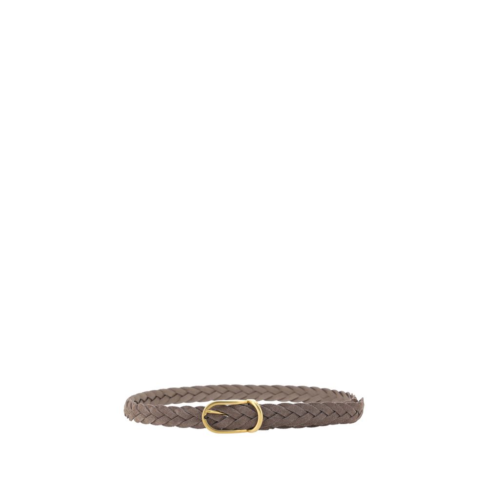 Brunello Cucinelli Brown Calf Leather Bos Taurus Belt