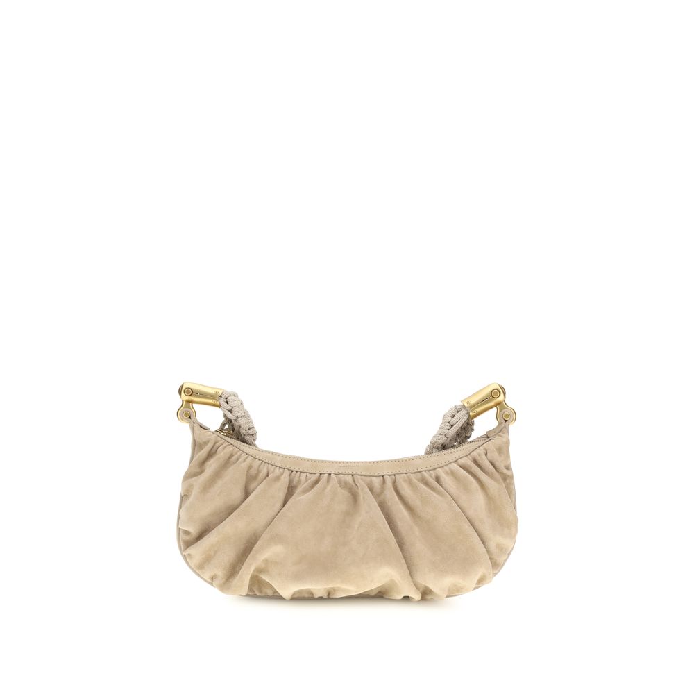 Balmain Beige Fabric Handbag