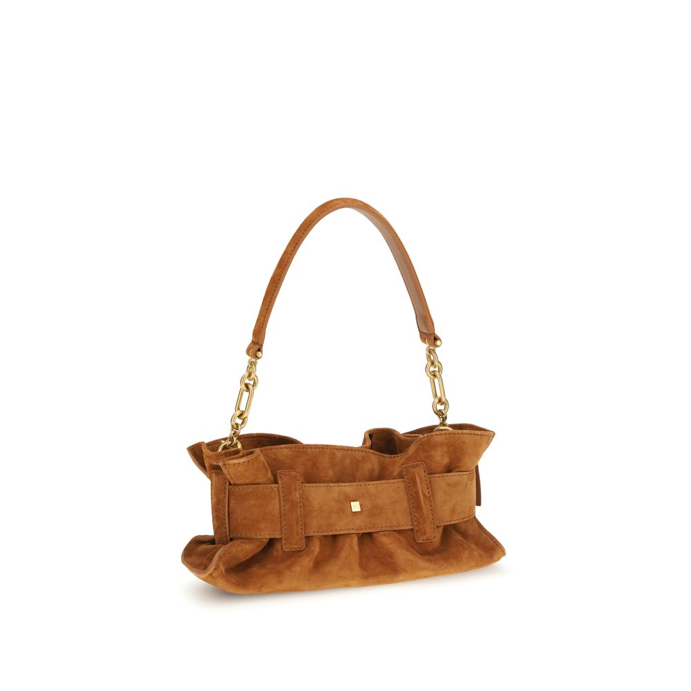 Balmain Beige Calf Leather Bos Taurus Shoulder Bag
