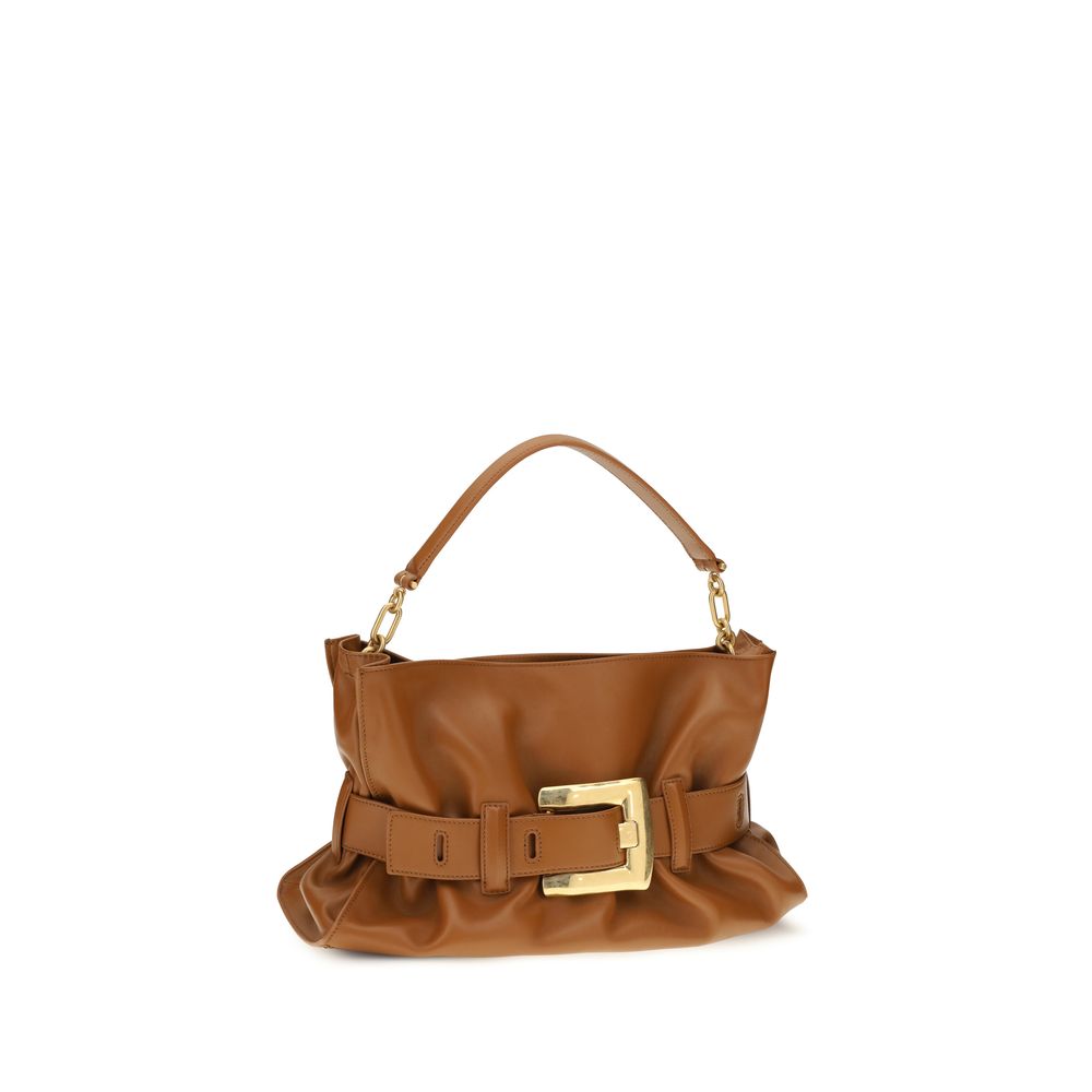 Balmain Black Calf Leather Bos Taurus Handbag