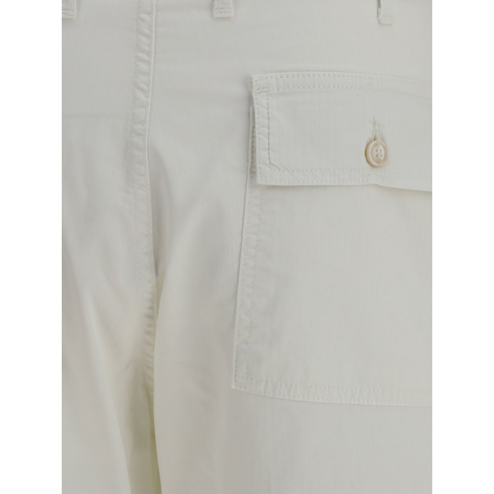 Cruna Beige Cotton Bermuda Shorts