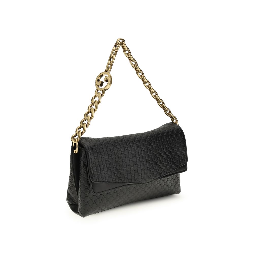 Gucci Black Calf Leather Bos Taurus Handbag