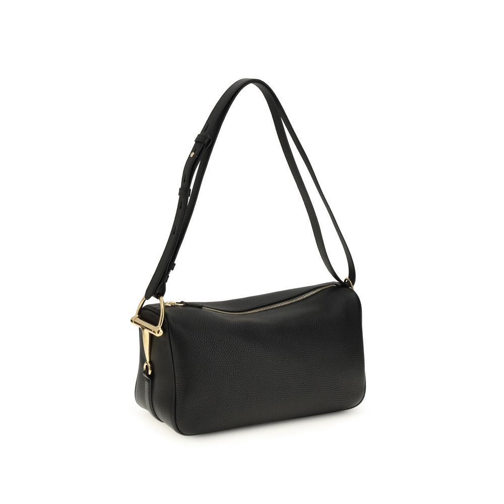 Gucci Black Calf Leather Bos Taurus Handbag