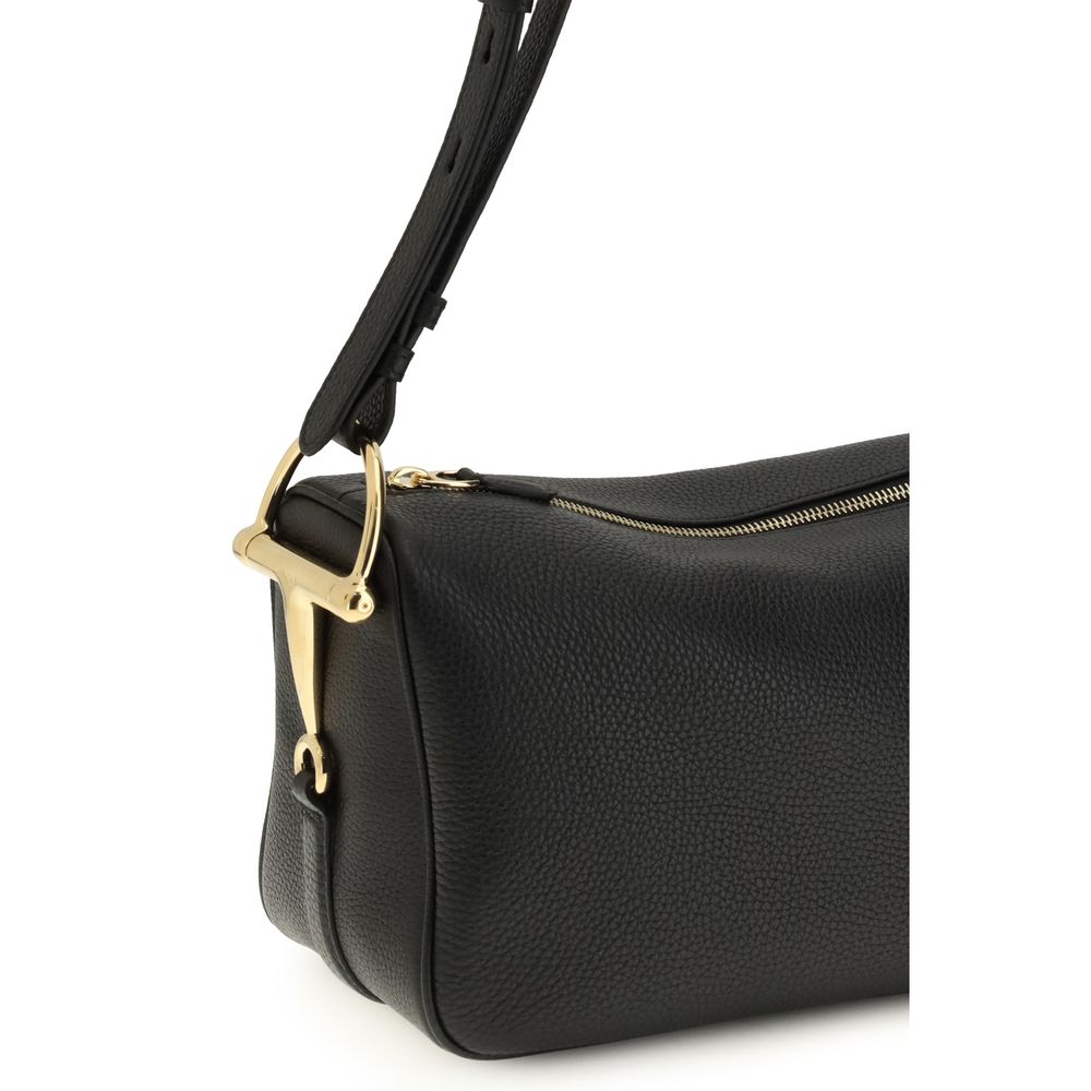 Gucci Black Calf Leather Bos Taurus Handbag