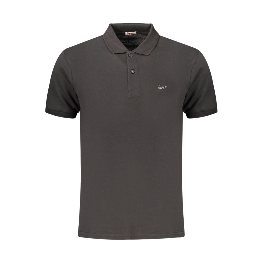 Rifle Black Cotton Polo Shirt