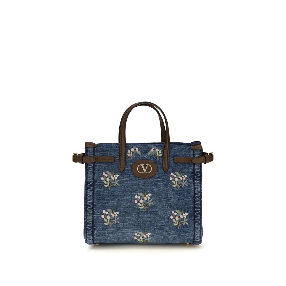 Valentino Garavani Blue Cotton Shoulder Bag