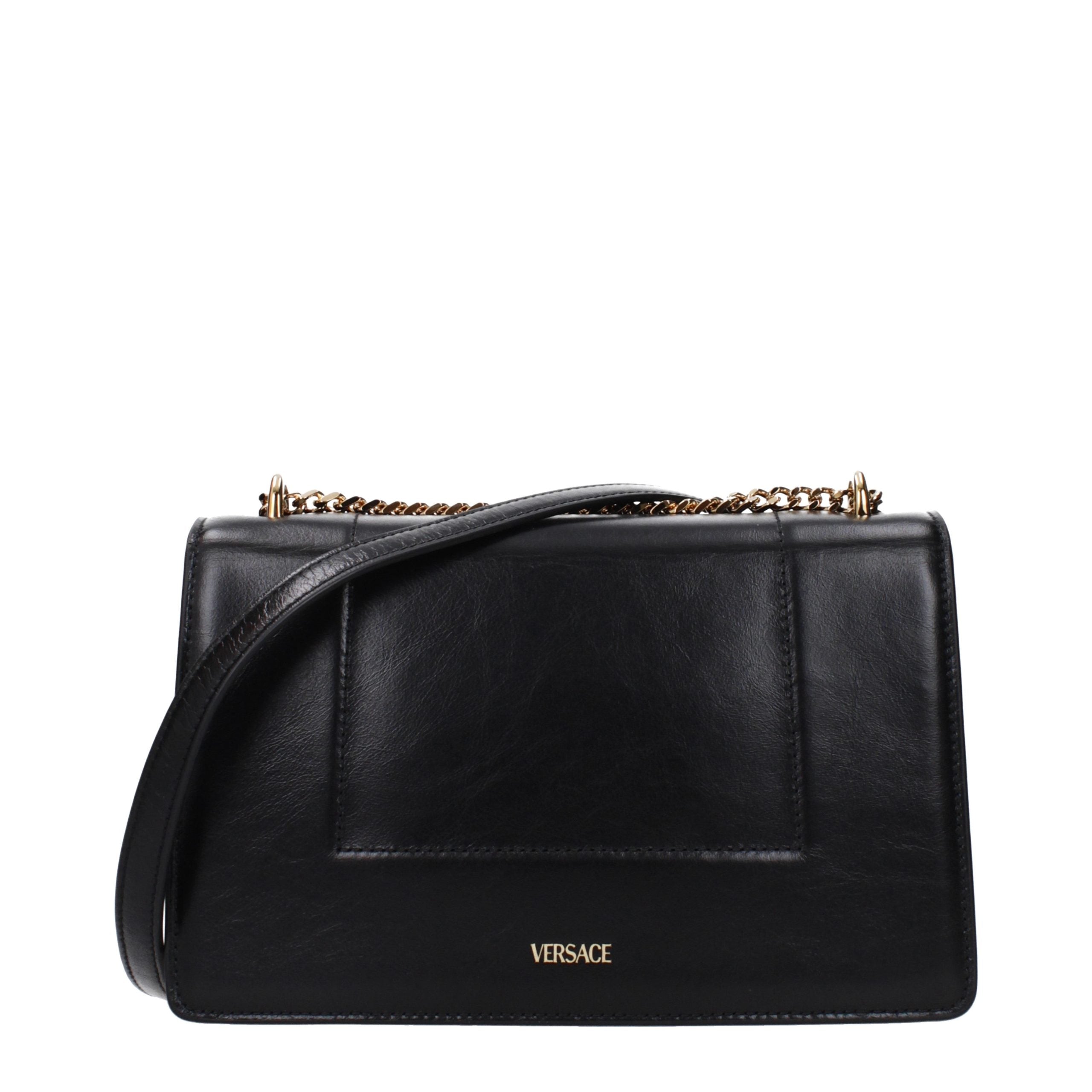 Versace Black Leather Crossbody Bag