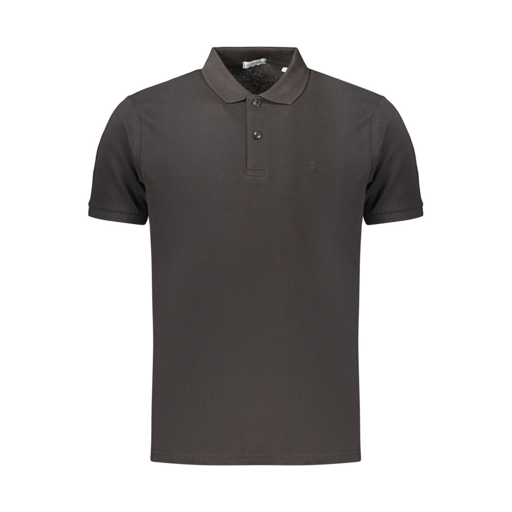 Coveri Moving Black Cotton Polo Shirt