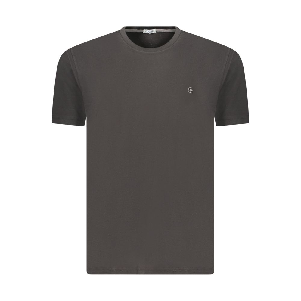Coveri Moving Black Cotton T-Shirt