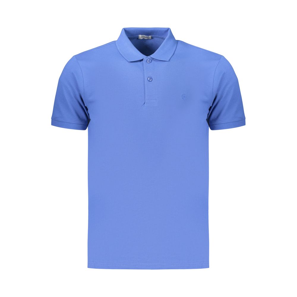 Coveri Moving Blue Cotton Polo Shirt