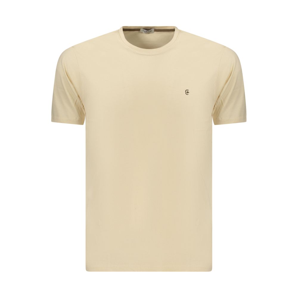 Coveri Moving Beige Cotton T-Shirt