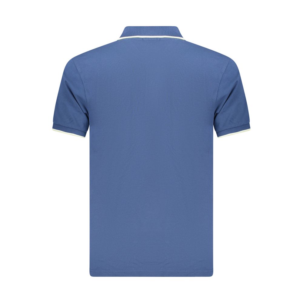 Coveri Moving Blue Cotton Polo Shirt