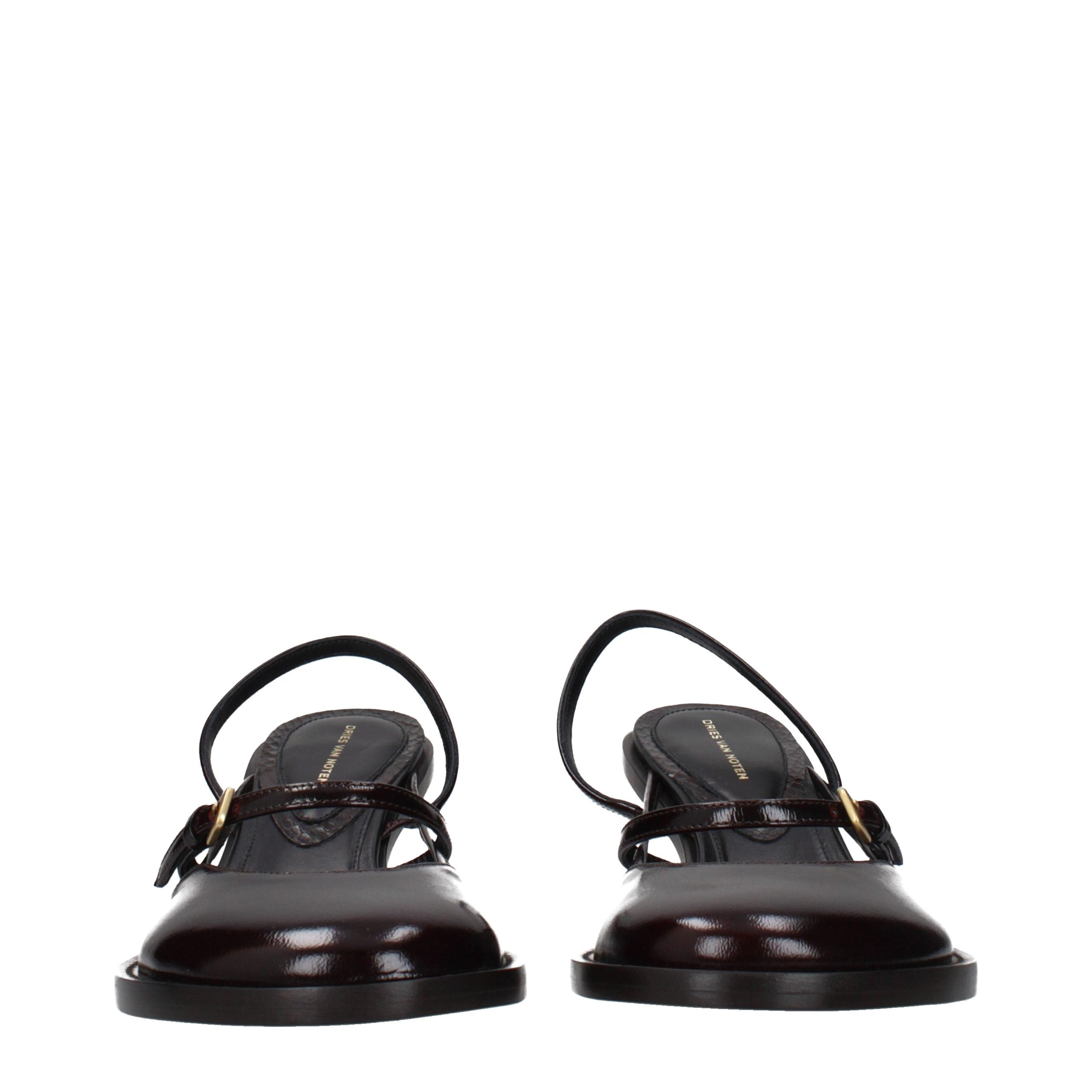 Dries Van Noten Brown Leather Sandals