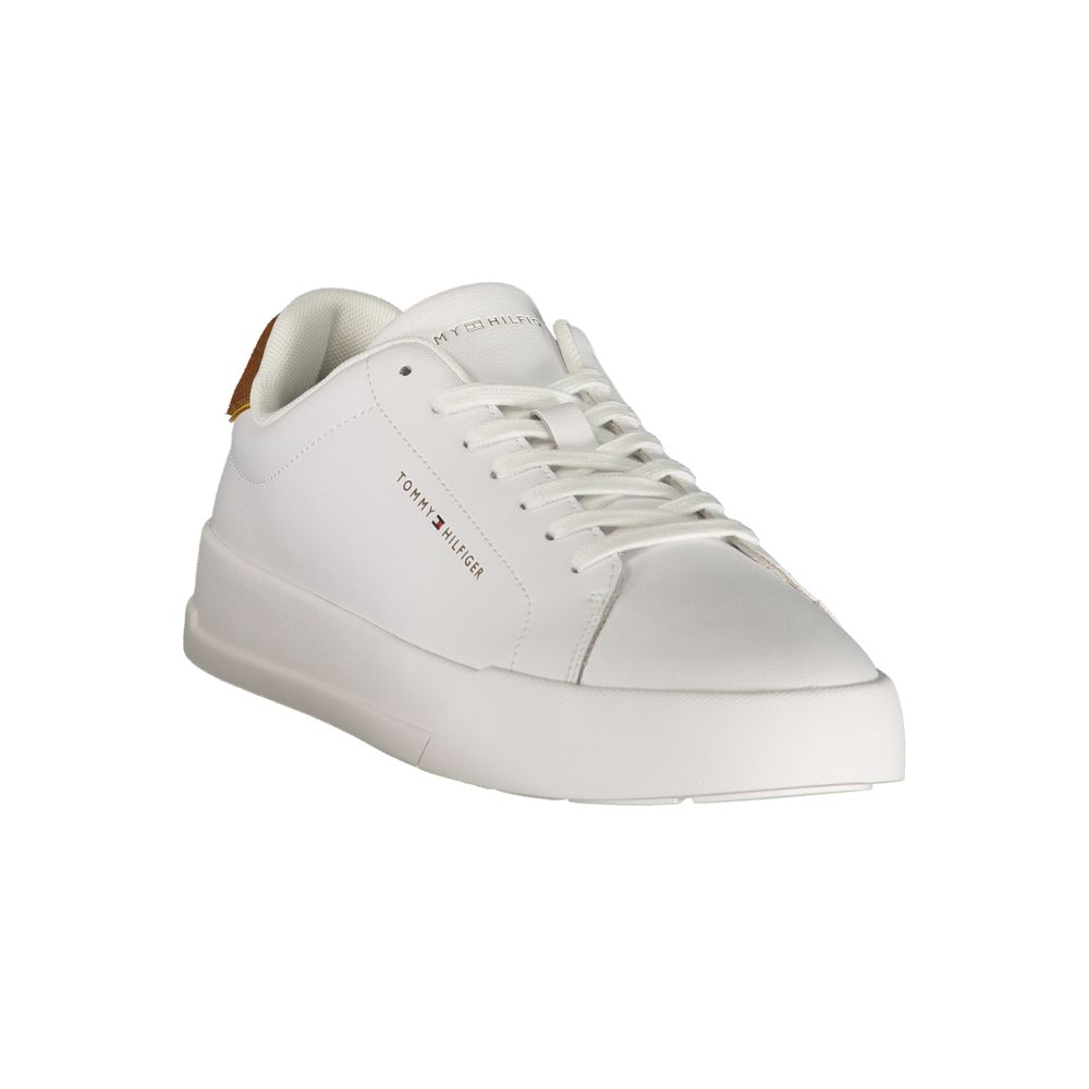 Tommy Hilfiger White Polyester Athletic Sneakers