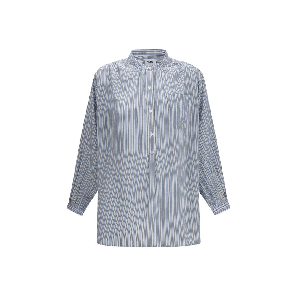 Marant Etoile Blue Cotton Pattern Shirt